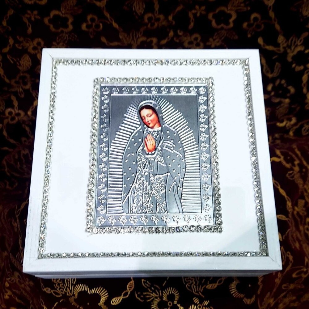 5 Pcs Set de Vela Bautizo en Caja de Madera Baptism Christening Candle Gift Set